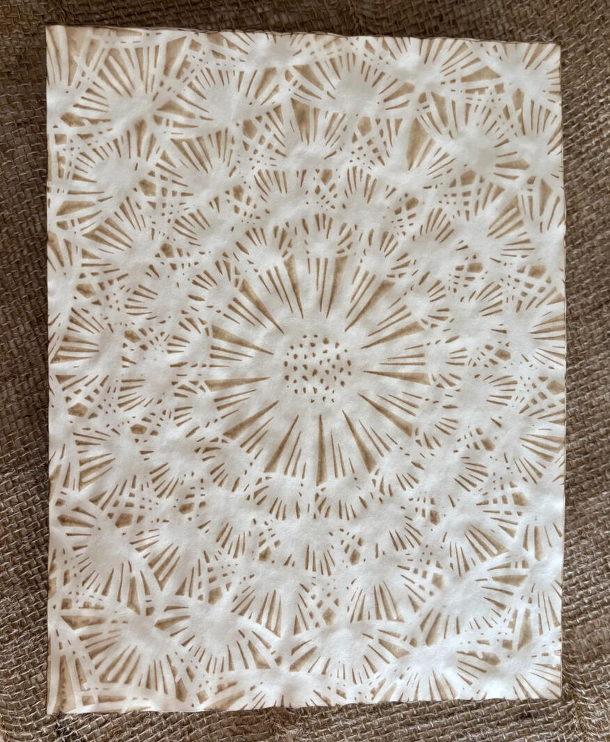 Coffee Dyed Dandelion Paper